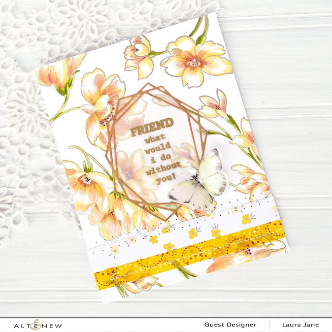 Photocentric Clear Stamps Pen Sketched Flowers Stamp Set