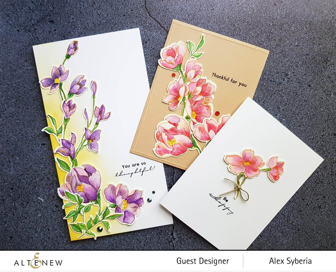 Photocentric Clear Stamps Pen Sketched Flowers Stamp Set