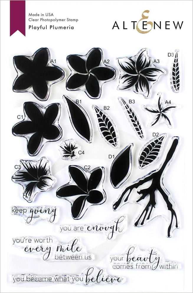 Photocentric Clear Stamps Playful Plumeria Stamp Set