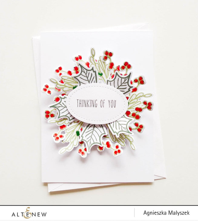 Photocentric Clear Stamps Poinsettia & Pine Stamp Set