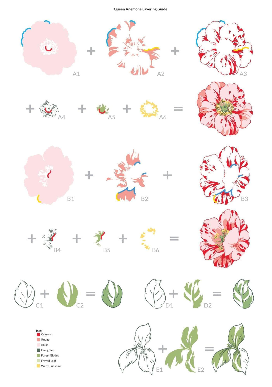 Photocentric Clear Stamps Queen Anemone Stamp Set