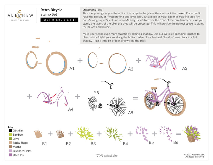 Photocentric Clear Stamps Retro Bicycle Stamp Set