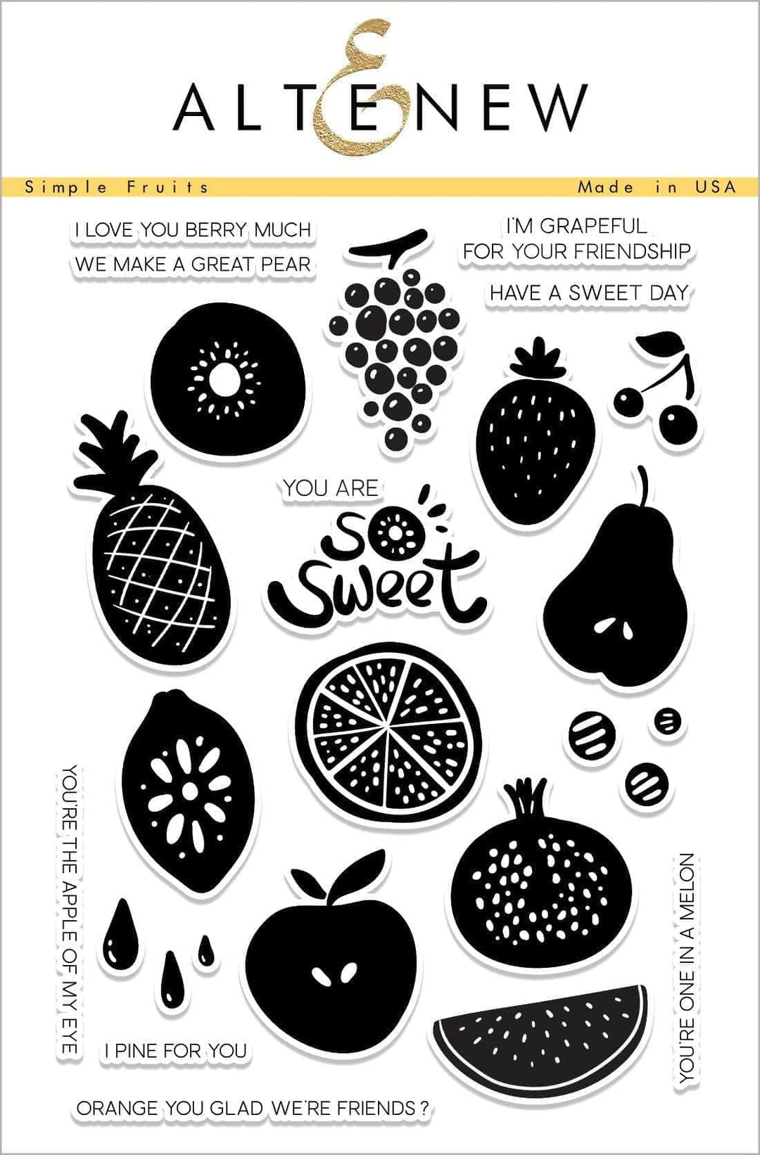 Photocentric Clear Stamps Simple Fruits Stamp Set