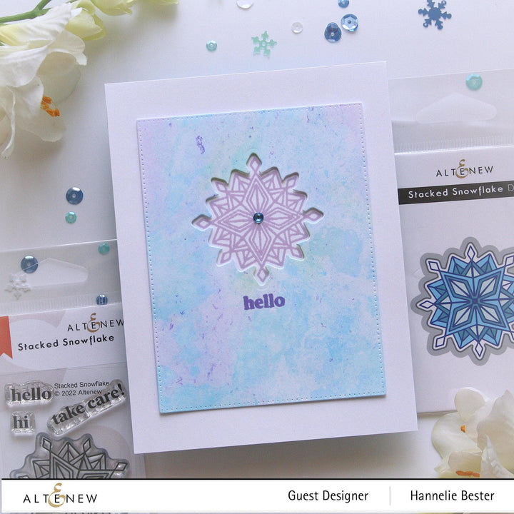 Photocentric Clear Stamps Stacked Snowflake Stamp Set