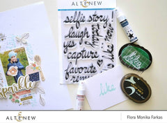 Photocentric Clear Stamps Super Script Scrapbook Stamp Set
