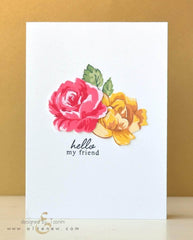 Photocentric Clear Stamps Vintage Flowers Stamp Set