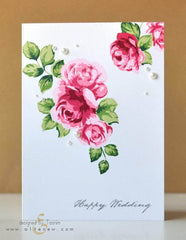 PMA Industries, Inc. Clear Stamps Vintage Roses Stamp Set