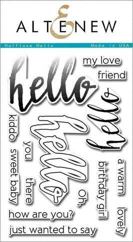 Photocentric Clear Stamps Halftone Hello Stamp Set