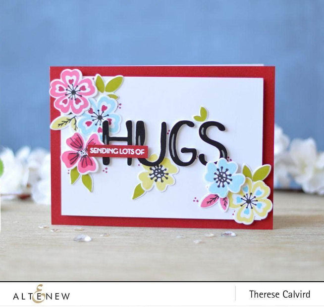 Photocentric Clear Stamps Heart Flowers Stamp Set