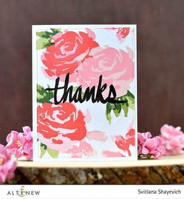 Photocentric Clear Stamps Z - Painted Rose Stamp Set