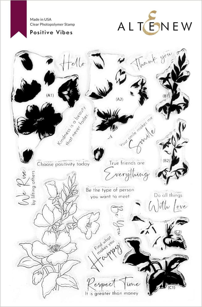 Photocentric Clear Stamps Positive Vibes Stamp Set