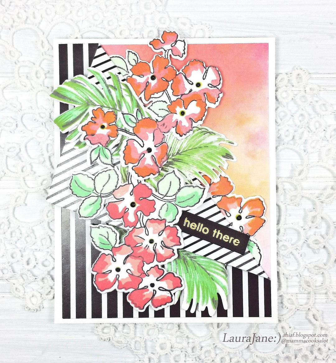 Photocentric Clear Stamps Ruffled Flowers Stamp Set