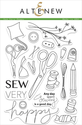 Altenew Clear Stamps Z - Sew Very Happy Stamp Set