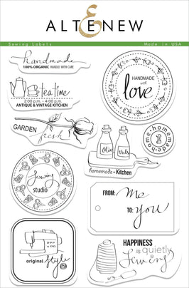 Altenew Clear Stamps Sewing Labels Stamp Set