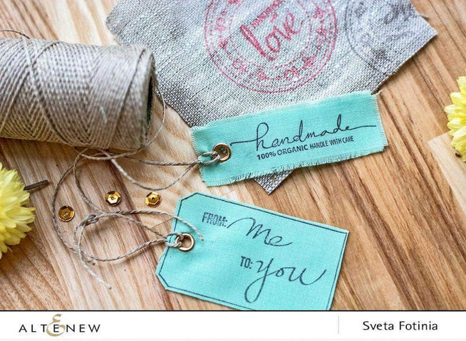Altenew Clear Stamps Sewing Labels Stamp Set