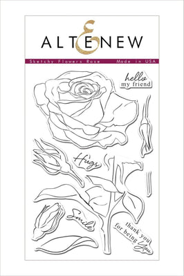 Altenew Clear Stamps Z - Sketchy Flowers Rose Stamp Set