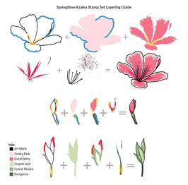 Photocentric Clear Stamps Z - Springtime Azalea Stamp Set