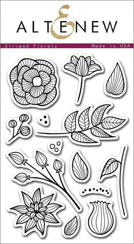 Photocentric Clear Stamps Striped Florals Stamp Set