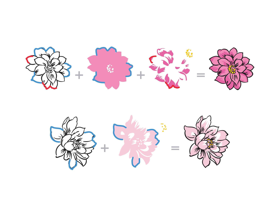 Photocentric Clear Stamps Sunlit Flowers Stamp Set