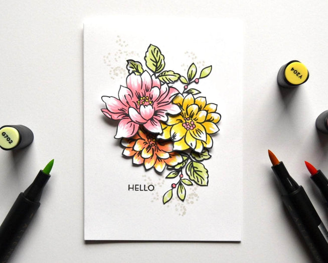 Photocentric Clear Stamps Sunlit Flowers Stamp Set