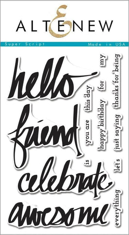 Photocentric Clear Stamps Super Script Stamp Set