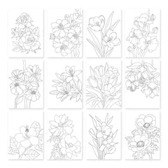 Botanical Elegance: Capture the Colors of Nature Watercolor Coloring Book