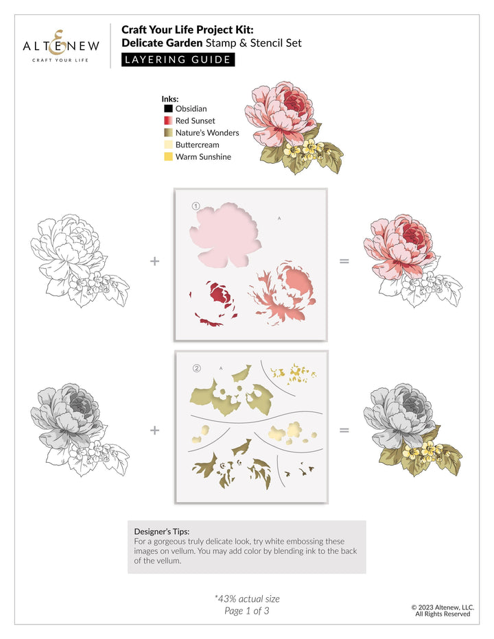 Altenew Craft Your Life Project Kit Craft Your Life Project Kit: Delicate Garden