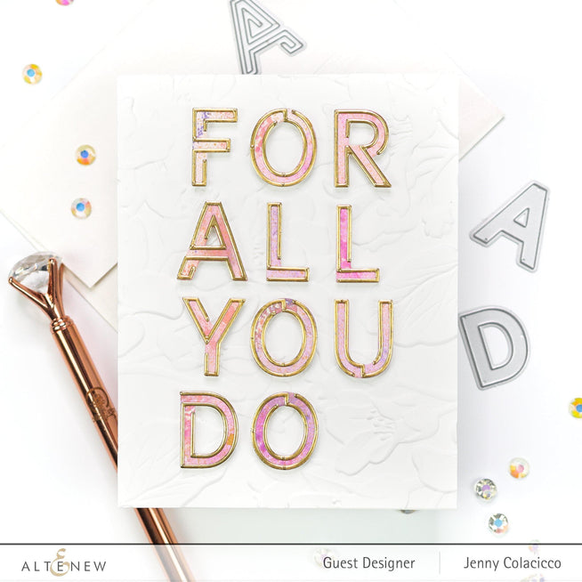 Altenew Die Bundle Linear Pathway Alpha Solid and Outline Die Bundle