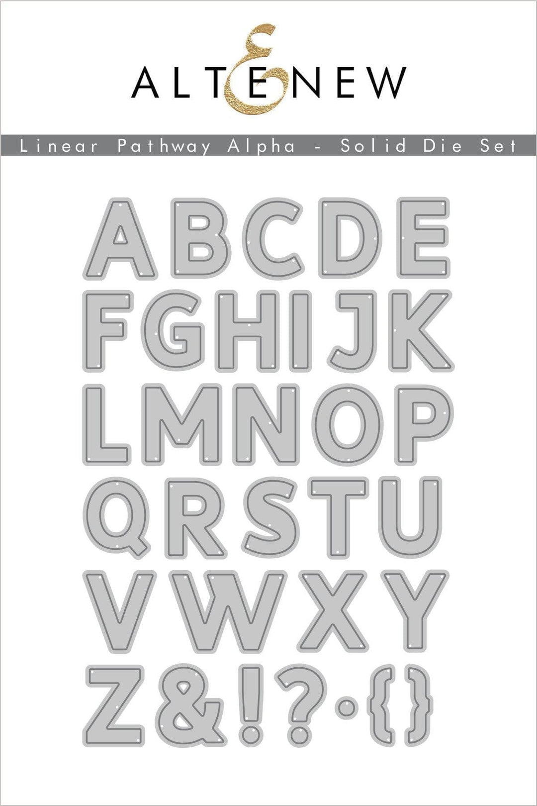 Altenew Die Bundle Linear Pathway Alpha Solid and Outline Die Bundle