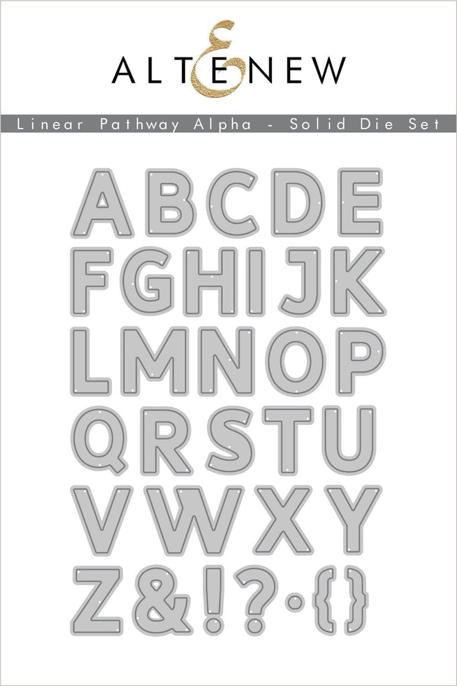 Altenew Die Bundle Linear Pathway Alpha Solid and Outline Die Bundle