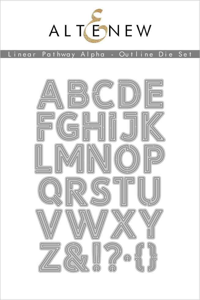 Altenew Die Bundle Linear Pathway Alpha Solid and Outline Die Bundle