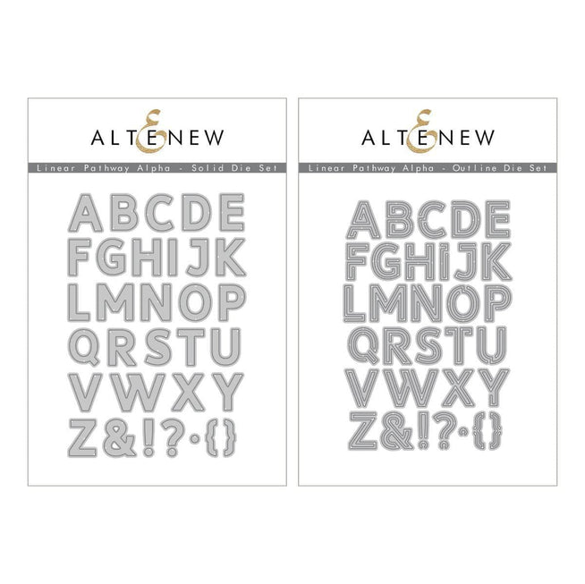 Altenew Die Bundle Linear Pathway Alpha Solid and Outline Die Bundle