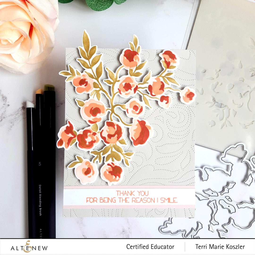 Altenew Die & Stencil Bundle Meadow Bush Layering Stencil & Die Bundle