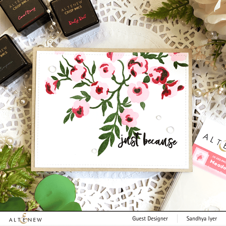Altenew Die & Stencil Bundle Meadow Bush Layering Stencil & Die Bundle