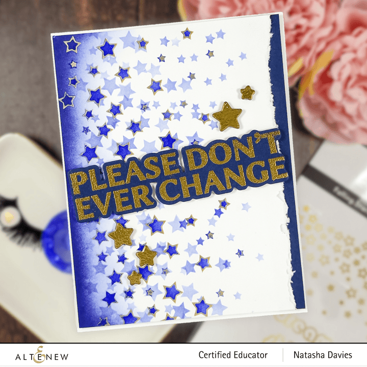 Altenew Die & Stencil & Hot Foil Plate Bundle Falling Stars