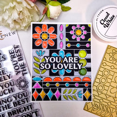 Altenew Die & Stencil & Hot Foil Plate & Enamel Elements Bundle Flower Shine