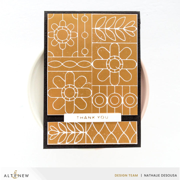 Altenew Die & Stencil & Hot Foil Plate & Enamel Elements Bundle Flower Shine