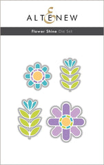 Altenew Die & Stencil & Hot Foil Plate & Enamel Elements Bundle Flower Shine