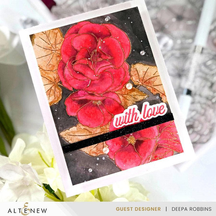 Part A-Glitz Art Craft Co.,LTD Dies Build-A-Garden: Frilly Begonia Add-on Die Set