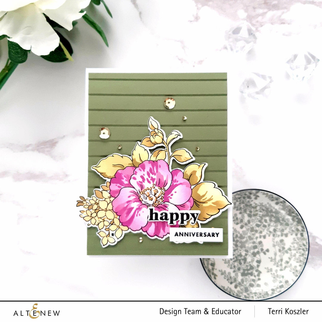 Part A-Glitz Art Craft Co.,LTD Dies Build-A-Garden: Rosa Gallica Add-On Die Set