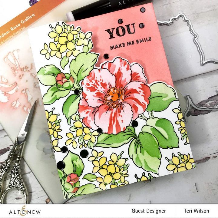 Part A-Glitz Art Craft Co.,LTD Dies Build-A-Garden: Rosa Gallica Add-On Die Set