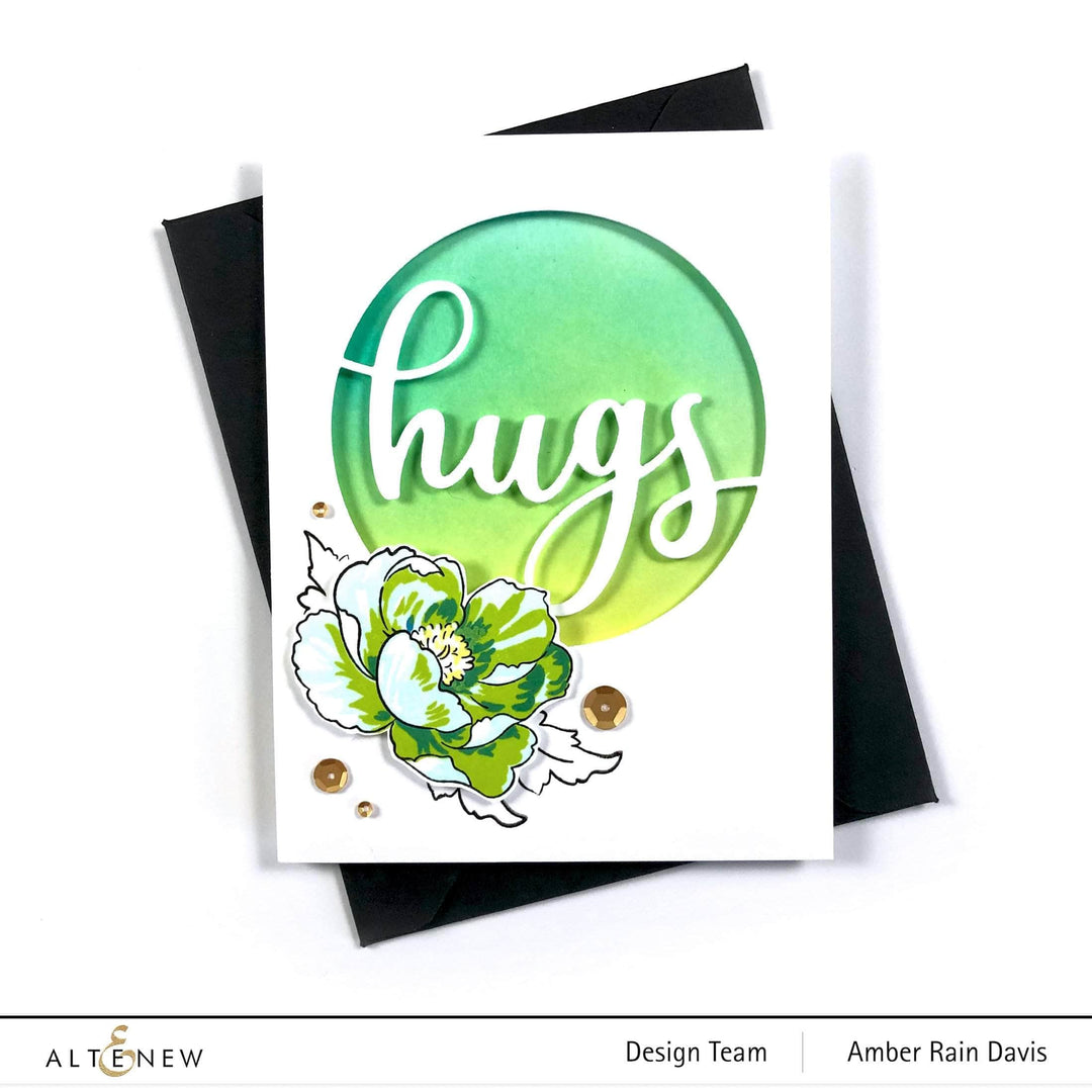 Part A-Glitz Art Craft Co.,LTD Dies Circled Greetings: Hugs Die