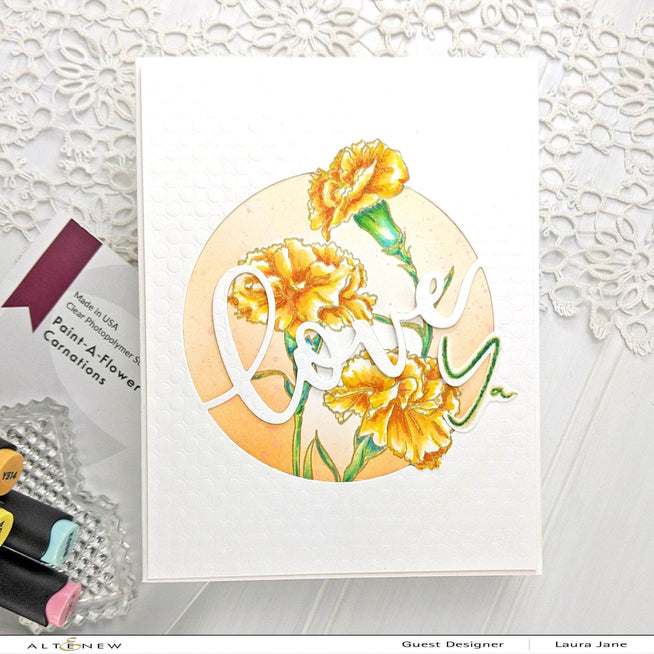 Part A-Glitz Art Craft Co.,LTD Dies Circled Greetings: Love Die