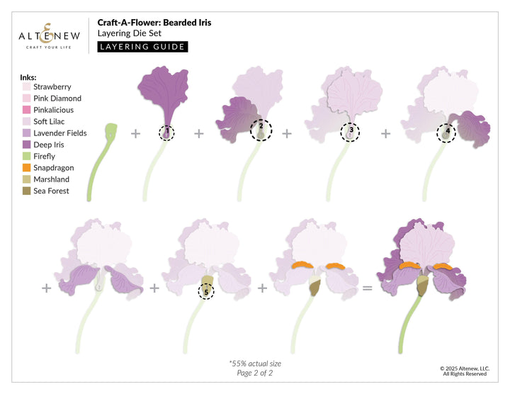 Craft-A-Flower: Bearded Iris Layering Die Set