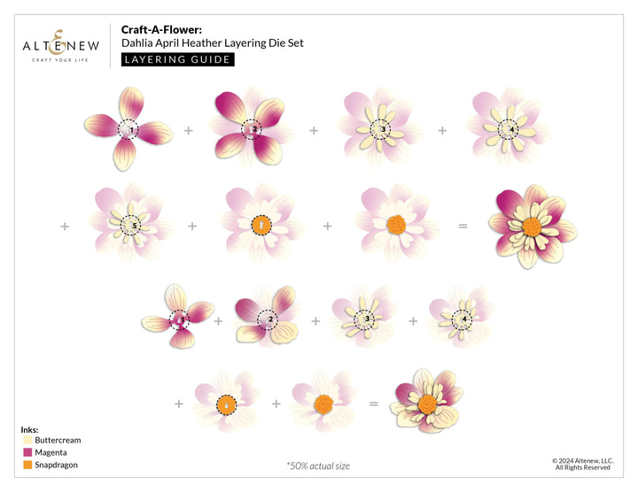 Craft-A-Flower: Dahlia April Heather Die Set