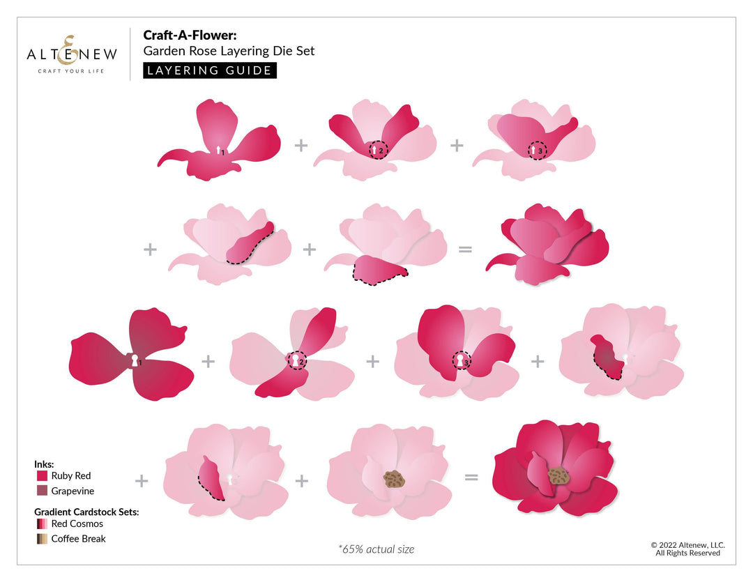 Part A-Glitz Art Craft Co.,LTD Dies Craft-A-Flower: Garden Rose Layering Die Set