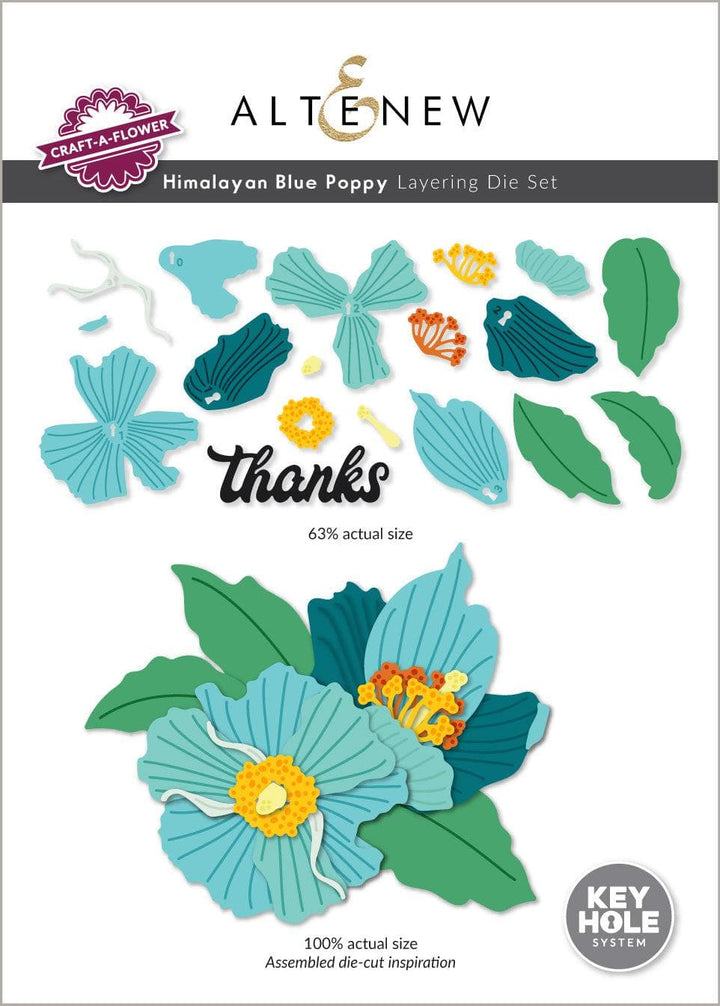 Part A-Glitz Art Craft Co.,LTD Dies Craft-A-Flower: Himalayan Blue Poppy Layering Die Set