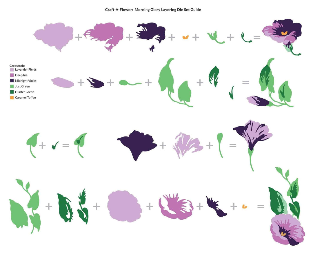 Part A-Glitz Art Craft Co.,LTD Dies Craft-A-Flower: Morning Glory Layering Die Set