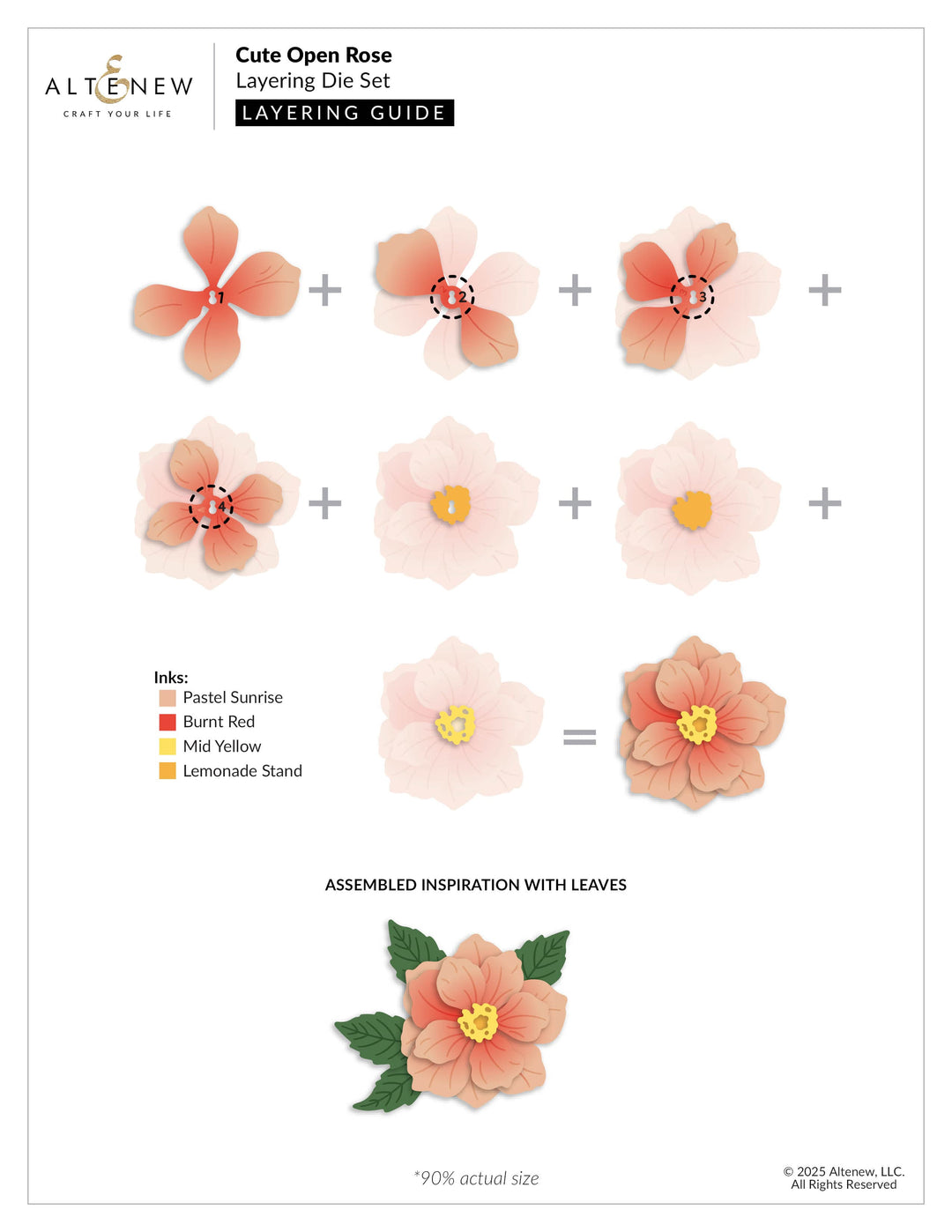 Cute Open Rose Layering Die Set