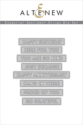 Part A-Glitz Art Craft Co.,LTD Dies Essential Sentiment Strips Die Set